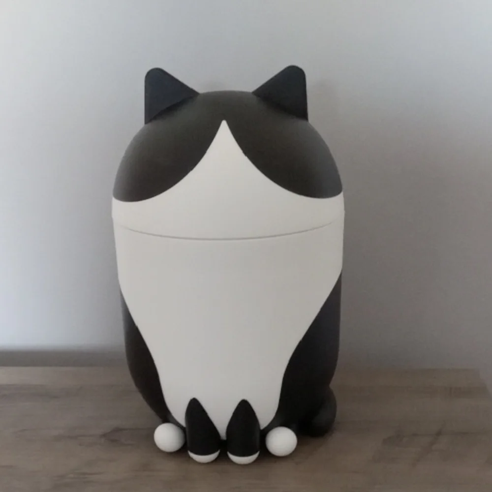 IKEA GREJSIMOJS Black and White Cat Container 🐈‍⬛🐈‍⬛🐈‍⬛